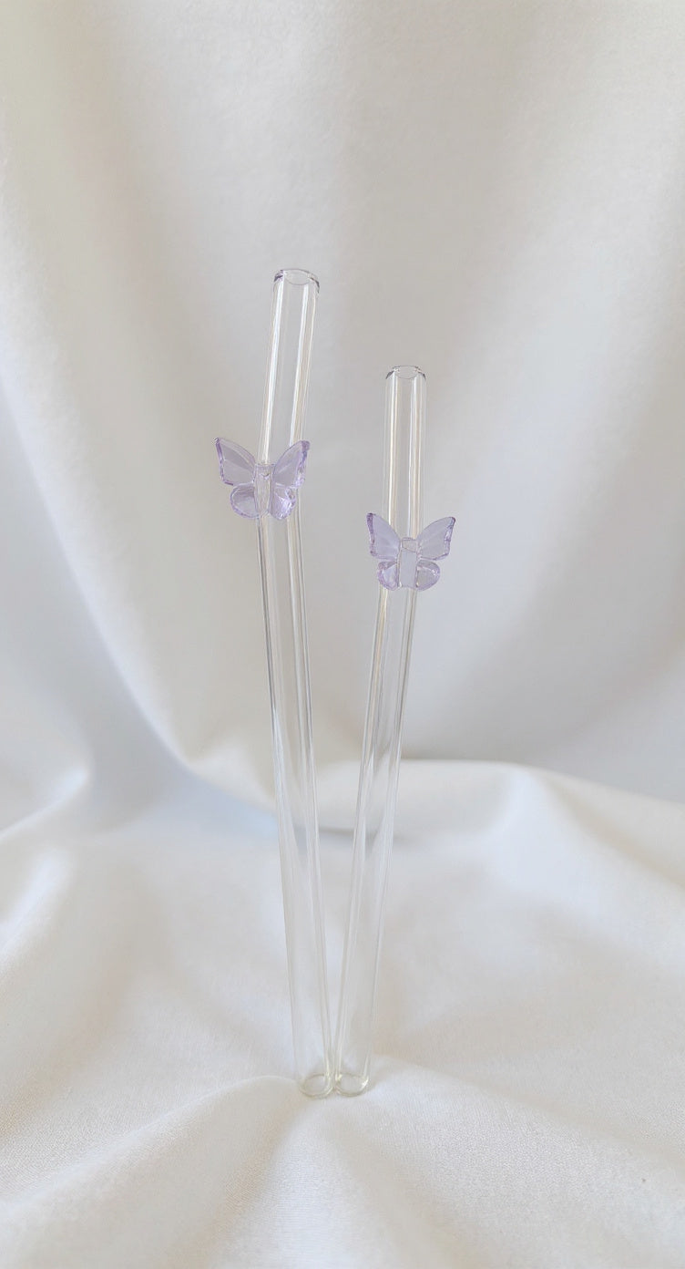 Straws- Purple Butterfly