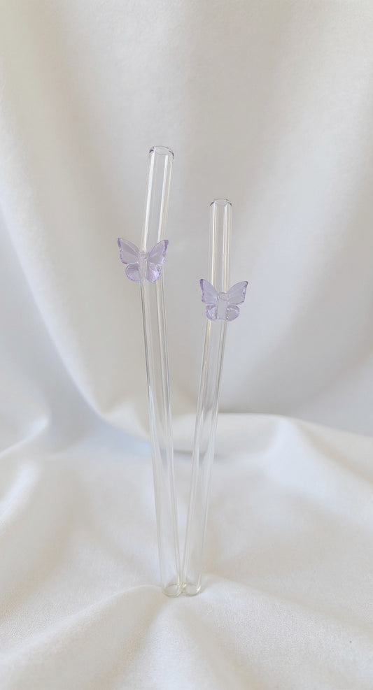 Straws- Purple Butterfly