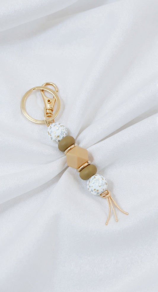 Keyring - Straight Marble