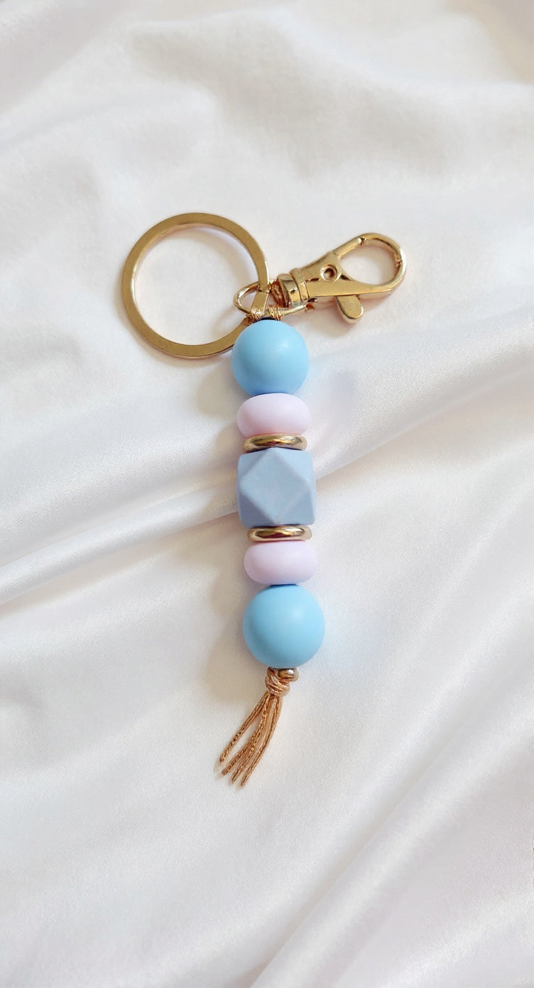 Keyring - Straight Light Blue