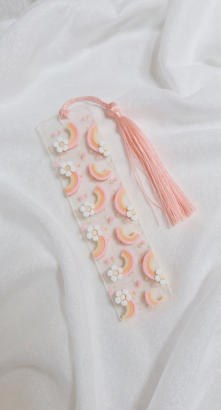 Bookmark - Rainbows & Flowers