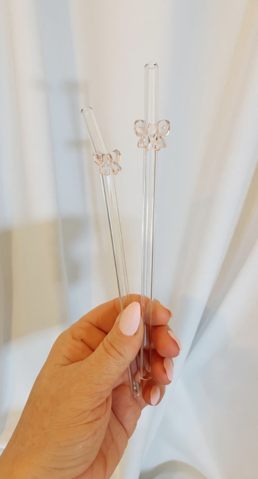 Straw - Pink Bow