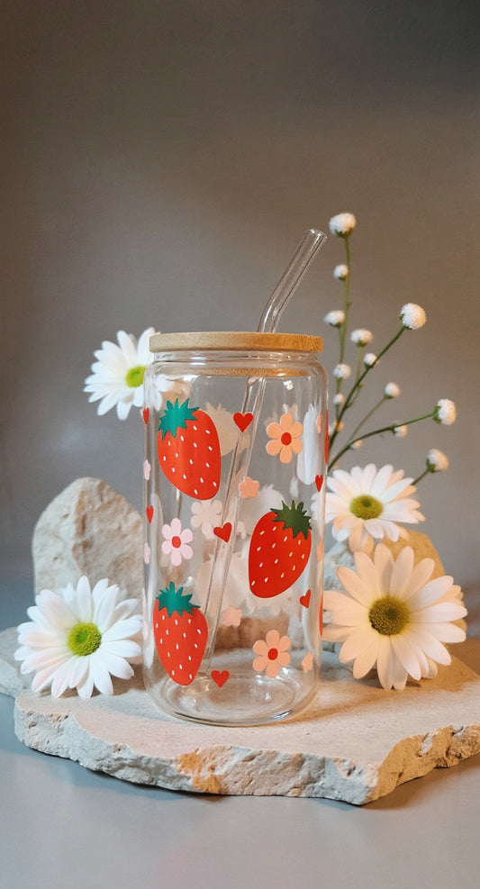 Strawberry Daze Glass Tumbler