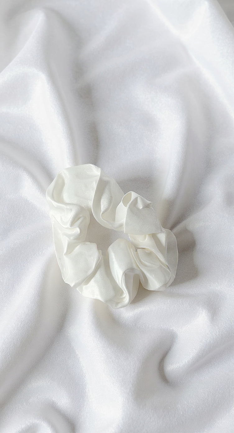 Scrunchies - White Plain