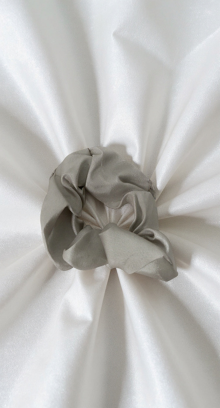 Scrunchies - Silver Plain