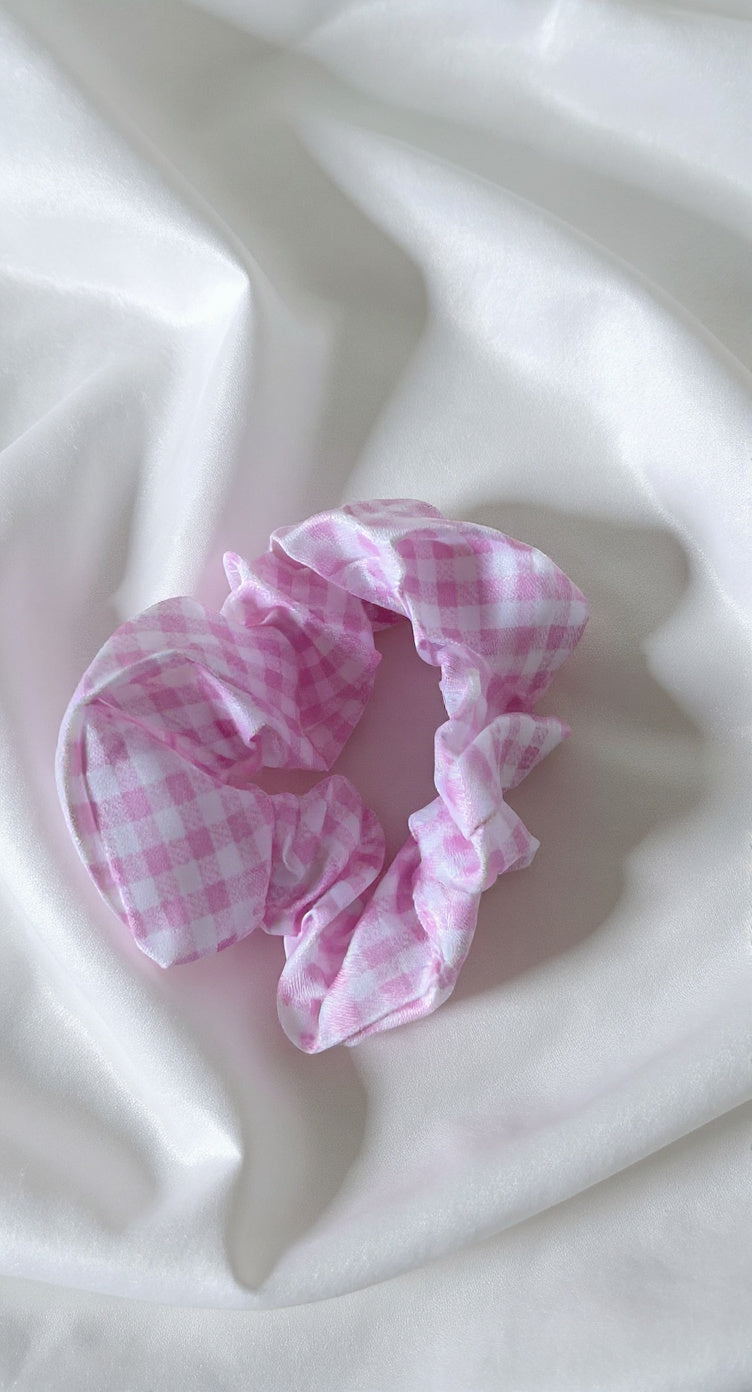 Scrunchies - Light Checks Pink Pattern